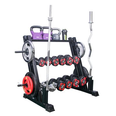 Home Gym Storage Rack, Multifunctional Adjustable Dumbbell Rack 3 Tier, Weight Rack for Dumbbells Kettlebells Weight Bar and Plates Fitness Equipment