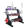 Home Gym Storage Rack, Multifunctional Adjustable Dumbbell Rack 3 Tier, Weight Rack for Dumbbells Kettlebells Weight Bar and Plates Fitness Equipment view 1