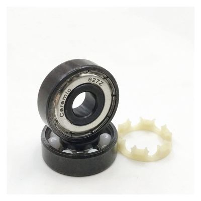 608 Ceramic Hybrid Bearing for Skateboard Longboard Double Rocker Roller Skates Inline Skating Scooter DINGGUANGHE(1pc zro2 6 Ball)