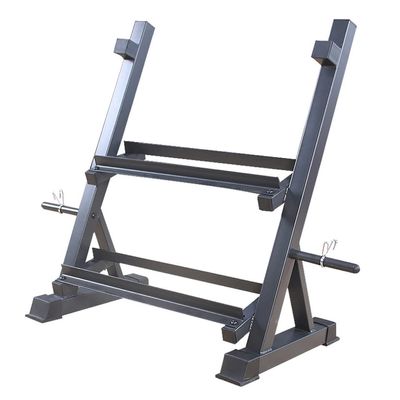 Home Gym Storage Rack, Multifunctional Adjustable Dumbbell Rack 2 Tier, Weight Rack for Dumbbells, Olympic Weight Bar and Plates