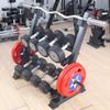 Home Gym Storage Rack, Multifunctional Adjustable Dumbbell Rack 2 Tier, Weight Rack for Dumbbells, Olympic Weight Bar and Plates view 3