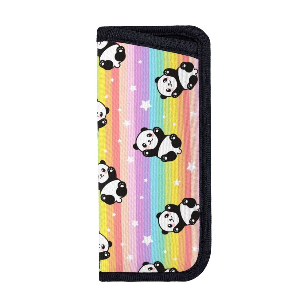 Giinly Panda Rainbow Cute Glasses Case Eyeglass Sunglass Case Soft Pouch Slim Portable Eyeglasses Sleeve