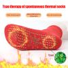 Casual Socks Self Heating Winter Warm Socks for Women and Men Thermal Socks Unisex Ankle Socks (Red, One Size) view 2
