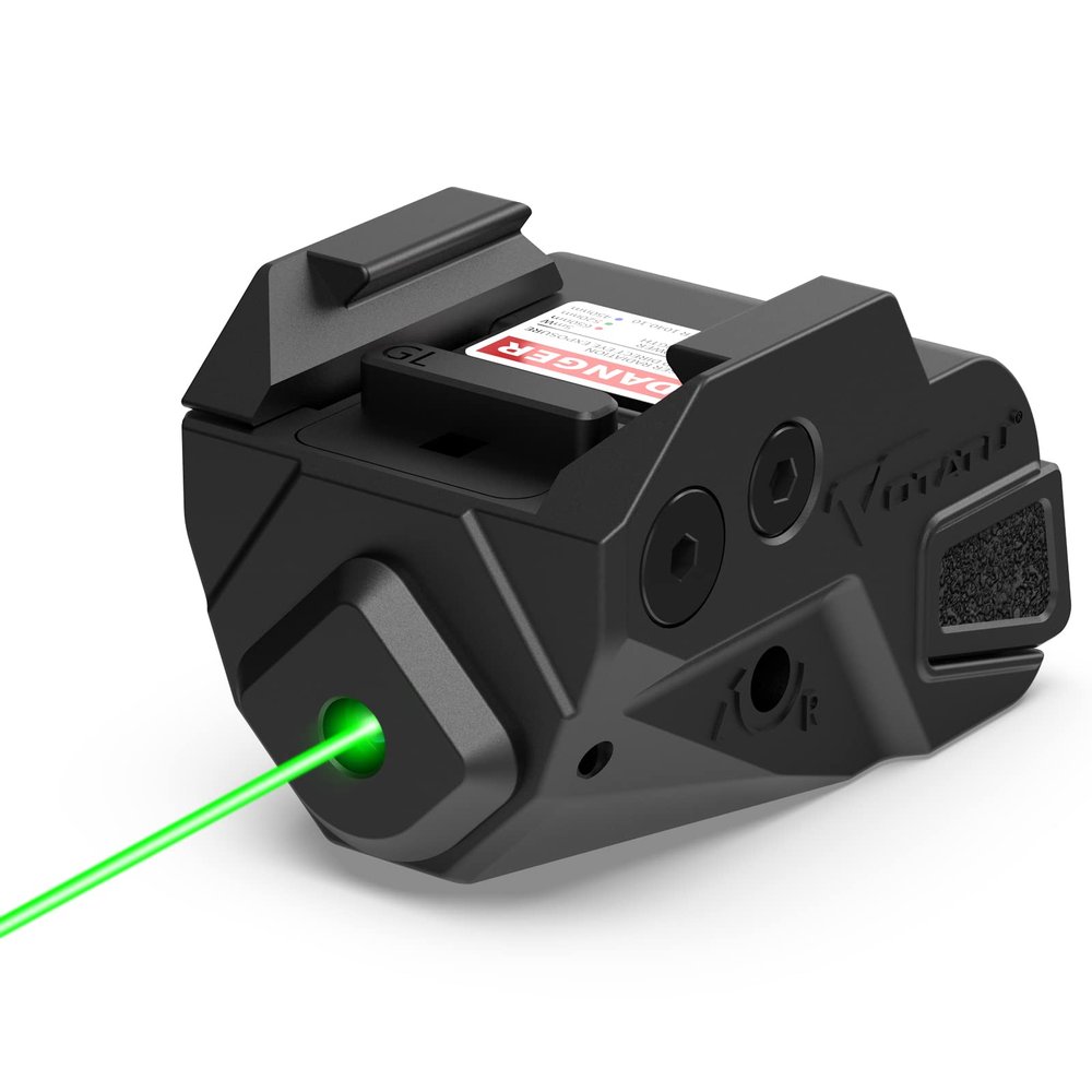 Votatu H6L-G Ultra Compact Green Laser Sight for Pistol Handgun, Rechargeable Sub-Compact Green Beam for Taurus G2C, G3C, 1913 Picatinny, Sig P320, Beretta 90two, S&W 99 and S&W TSW