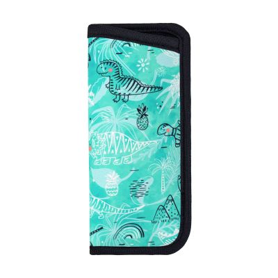 Giinly Dinosaur Forest Green Glasses Case Eyeglass Sunglass Case Soft Pouch Slim Portable Eyeglasses Sleeve