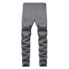 Men's Ripped Distressed Destroyed Jeans Stretch Vintage Hip Hop Jean with Holes Straight Leg Slim Fit Denim Pants (Dark Grey,36) view 2
