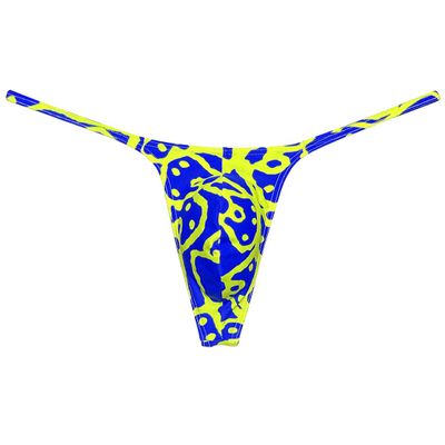 Botmois Men's G-Strings Bikini Underwear Slim Pouch Swim Thong Minimal Coverage Posing Tangas Irregular line XL