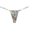 Botmois Men's G-Strings Bikini Underwear Slim Pouch Swim Thong Minimal Coverage Posing Tangas White Spot M view 1