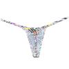 Botmois Men's G-Strings Bikini Underwear Slim Pouch Swim Thong Minimal Coverage Posing Tangas White Spot M view 3