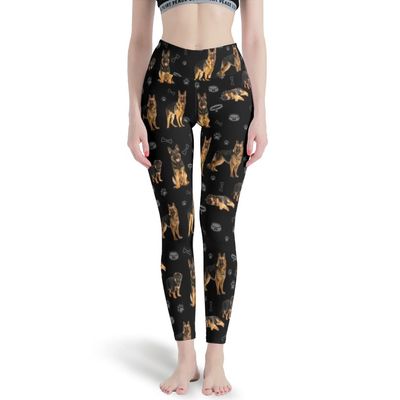 Clubdeer German Shepherd Womens High Waist Yoga Pants Gym Leggings Capris Gifts Multicolor Small