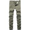 Men's Ripped Distressed Destroyed Jeans Stretch Vintage Hip Hop Jean with Holes Straight Leg Slim Fit Denim Pants (Armygreen,38) view 1