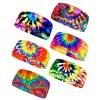 Forchrinse 6Pieces Swirl Tie Dye Sweatbands for Men Women Stylish Soft Elastic Running Headbands Sweat Wicking Head Bands for Outdoor view 1