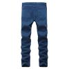 Men's Ripped Distressed Destroyed Jeans Stretch Vintage Hip Hop Jean with Holes Straight Leg Slim Fit Denim Pants (Blue 1,27) view 2