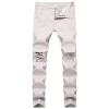 Men's Ripped Distressed Destroyed Jeans Stretch Vintage Hip Hop Jean with Holes Straight Leg Slim Fit Denim Pants (Light Grey,29) view 1