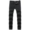 Men's Ripped Distressed Destroyed Jeans Stretch Vintage Hip Hop Jean with Holes Straight Leg Slim Fit Denim Pants (Black,28) view 1