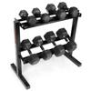 WF Athletic Supply Rubber Encased Hex Dumbbells with Rubber Grip Contoured Handle for Muscle Toning, Strength Building & Full Body Workout view 1