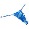 Botmois Men's G-Strings Bikini Underwear Slim Pouch Swim Thong Minimal Coverage Posing Tangas Blue Shark L view 2