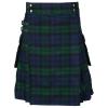 Black Classic Vintage Kilt Men's Traditional Scottish Pleated Skirts Gothic Cargo Kendo Uniform Outdoor Tactical Kilt view 2