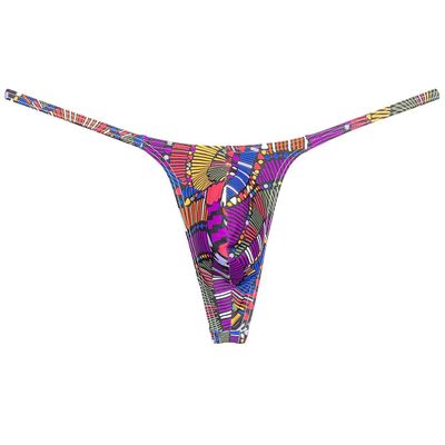 Botmois Men's G-Strings Bikini Underwear Slim Pouch Swim Thong Minimal Coverage Posing Tangas Short Stripe XL