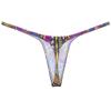Botmois Men's G-Strings Bikini Underwear Slim Pouch Swim Thong Minimal Coverage Posing Tangas Short Stripe XL view 3