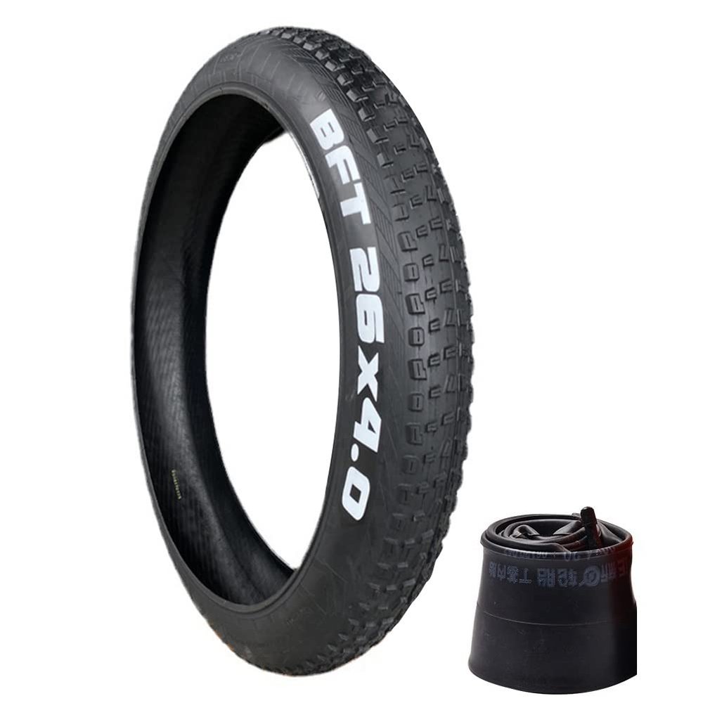 DSLED 20/26x4.0 inch Fat Bike Tires, Electric Smobile Beach MTB Bicycle Anti-Slip Fat Tire,Outdoor Cycling Spare Tire,Bike Accessory Valve 32mm, 30PSI(200KPA) (Size : 26x4.0in+inner tube)