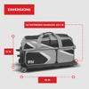 BSI Dash Triple Roller Bowling Bag with Smooth Rolling Wheels, Padded Ball Compartment, Retractable Locking Handle, & Shoe Pocket, Black/Gray/White view 4