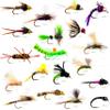 36 Producing Fly Fishing Flies Assortment | Dry, Wet, Nymphs, Caddis, Hopper Fly Lures | Trout, Bass, Steelhead Fishing Lure view 1