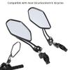 Joyzan Bike Mirrors for Handlebars, Rotated 360 Degrees Universal Adjustable Rearview Rotatable Safe Bicycle Bar End HD Wide Angle Rear View Scratch Resistant Glass Lens Cycling Road Mountain Ebike view 2