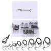 75pcs Both Feet Stainless Steel Ceramics Bait Casting Rod Guides and 10pcs Rod Tips view 1