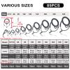 75pcs Both Feet Stainless Steel Ceramics Bait Casting Rod Guides and 10pcs Rod Tips view 3