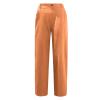 tuduoms Women's Relax Fit Linen Cropped Pants High Elastic Waist Pockets Stretch Capris Summer Beach French Terry Capri Pants view 4