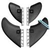 Surf Squared Large Surfboard Fins Set (4 Fins), Honeycomb Fiberglass Performance Fins, Fits Futures Single Tab Boards, Ride as Twin, Thruster or Quad  Durable, Lightweight & Versatile view 1