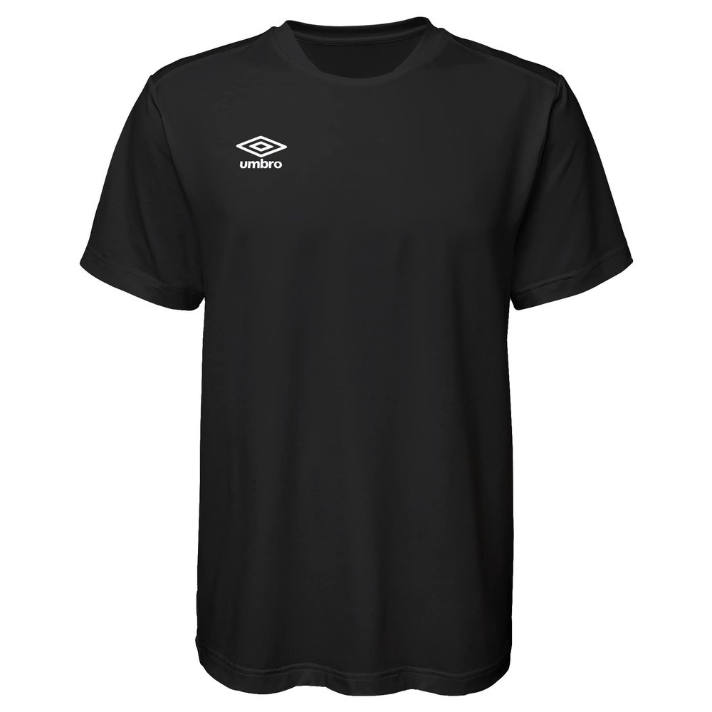 Umbro Boy's Youth (8-20) Short Sleeve Logo Tee, Black/White Medium (10-12)