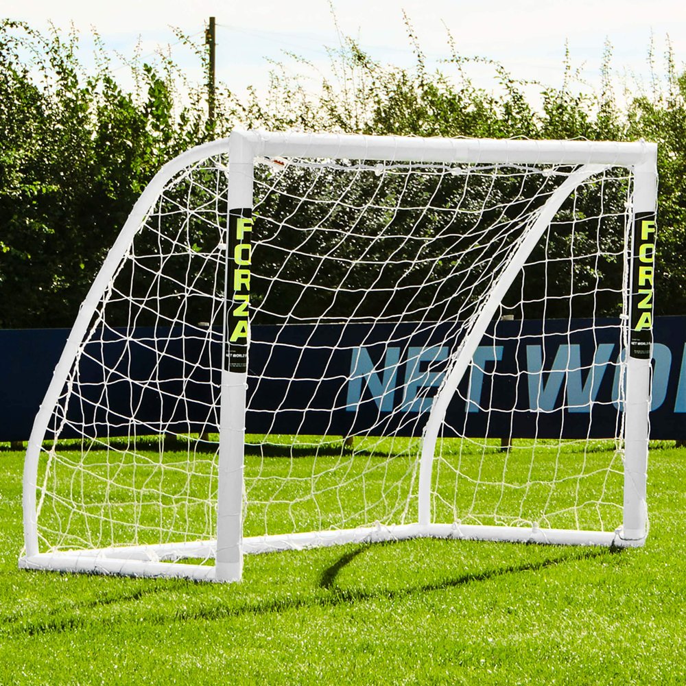 FORZA Match Soccer Goals [6 Sizes] - Ultra-Durable uPVC Weatherproof Backyard Soccer Goal | Quick & Easy Assembly  Optional Target Sheet Upgrade (Goal Only, 5ft x 4ft)