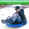 GoSports 29 Inch Heavy-Duty Winter Snow Saucer with Padded Seat and Tow Strap - Blue view 3