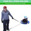 GoSports 29 Inch Heavy-Duty Winter Snow Saucer with Padded Seat and Tow Strap - Blue view 4