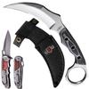 Tactical Knife with Sheath & Micarta Handle  Small Fixed Blade Knife  Pocket Folding Knife - Military Style - Tactical Knife - Good for Camping Hunting Survival Activities view 1