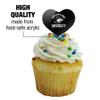 GRAPHICS & MORE Northern Illinois University Huskies Heart Love Cupcake Picks Toppers Decoration Set of 6 view 3