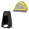 2-Person Tent with Removable Rain Fly and Carry Bag - Includes Pop-Up Privacy Tent, Dressing Room, or Portable Shower - Camping Gear by Wakeman view 1