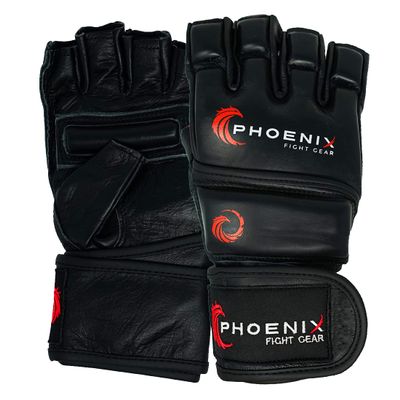Phoenix Fight Gear Flight Krav MAGA Gloves, Sparring, Grappling, Taekwondo, Leather Training Gloves (X-Small)