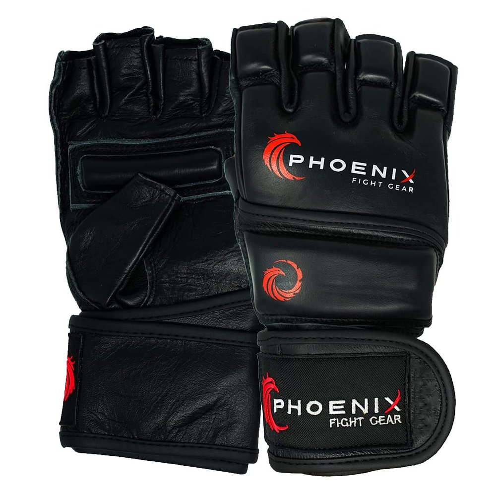 Phoenix Fight Gear Flight Krav MAGA Gloves, Sparring, Grappling, Taekwondo, Leather Training Gloves (X-Small)