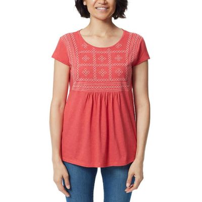 GLORIA VANDERBILT Ladies' Embroidered Tee Baked Apple - Size L