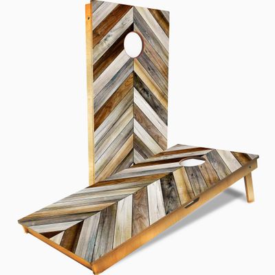 PRO Cornhole Boards, Impact Brace & Handle Cornhole Boards- 10+ Designs Cornhole Set - Handemade in USA, Tournament 2x4 Regulation Premium Baltic Birch Boards for bean bag toss, and Tournaments