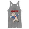 Looney Tunes Warner Brothers Mr. Pig Women's Racerback Tank Top Gray Heather view 1