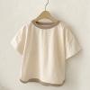 5 Shirt Baby Newborn Infant Girls Boys Cotton Summer Patchwork Color Block Short Sleeve Quick (Beige, 12-18 Months) view 2