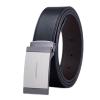 2022 New Men's belt smooth buckle leather double-sided belt men's pure cowhide business casual pants belt tide Mal Waistband view 1