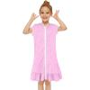 Baby Girls Birthday Little Girls Swim Cover Up Kids Swimsuit Coverup Zip Up Beach Bathing Suit Roses (Pink, 3-4 Years) view 2