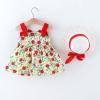 24 Month Dress Baby 6M-3Y Floral Infant Printed Princess Dress Bowknot Set Kids Holiday Sweater Girls (Red, 6-12 Months) view 3