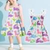Girls Easter Outfit Size 7/8 Strap Girls Kids Sleeveless Beach Baby Casual Clothes Size 5 Girls (White, 5-6 Years) view 2