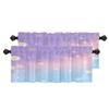 BaoNews Purple Fantasy Star Kitchen Valances for Windows,Blue Rainbow Blackout Valances Curtains Multilayer Polyester Drapes for Kitchen Bedroom 2 Pack 52X18 Inches view 1